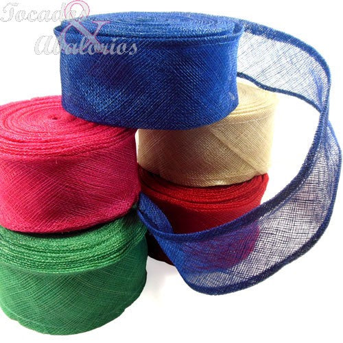 Cinta Sinamay Doble Capa, Doble pliegue, 7 CM