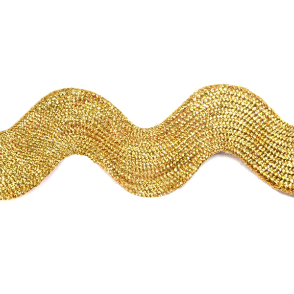 Cinta ondulina lamé 5 cm oro