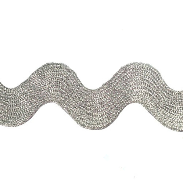 Cinta ondulina lamé 5 cm plata