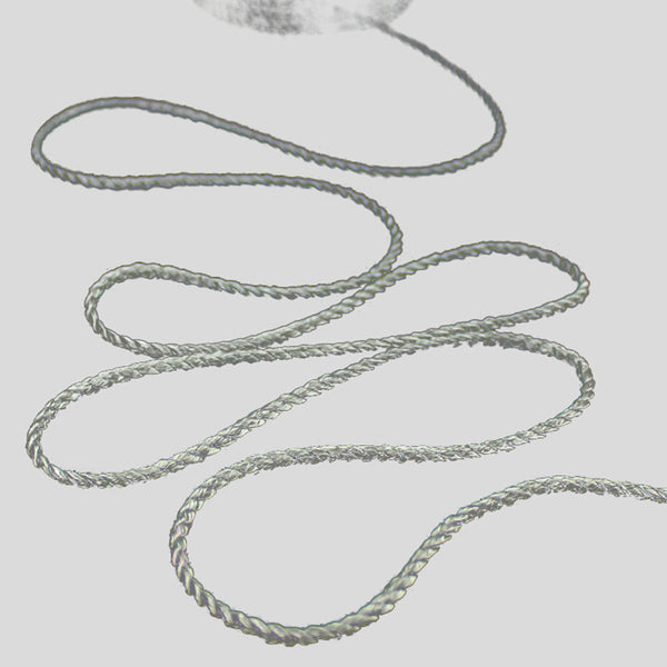 Cordón trenzado 0 3 plata
