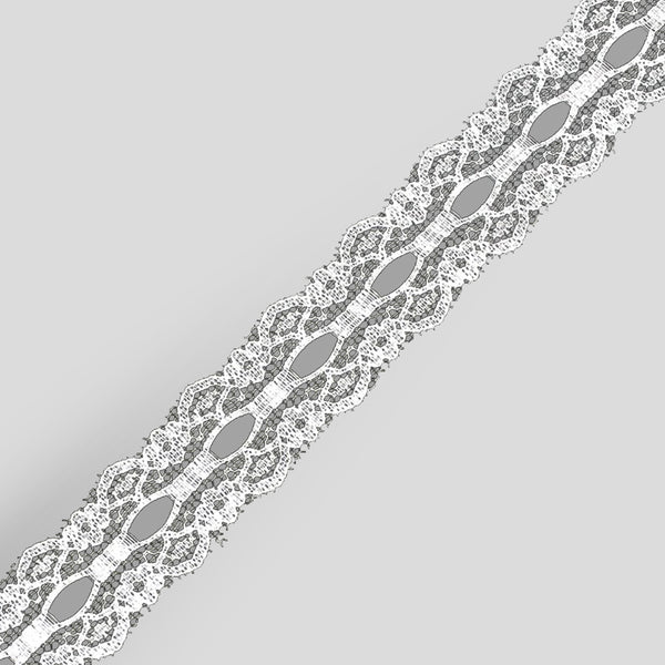 Encaje nylon 3 CM blanco