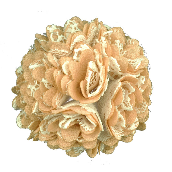 Flor clavel tela camel