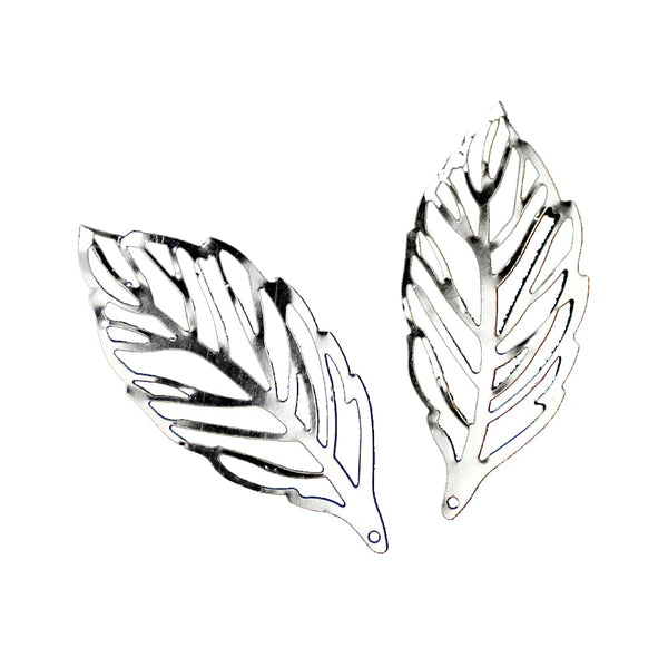 Hoja colgante acero plata