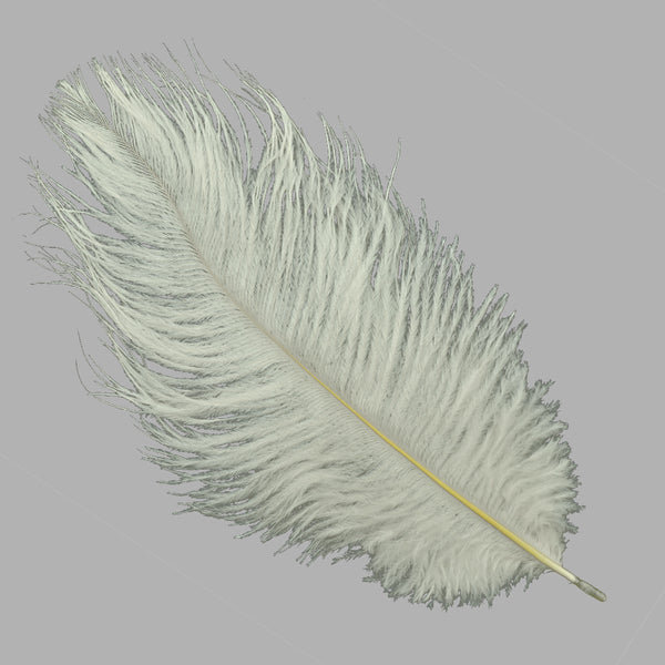 Plumas avestruz 15 20 cm verde claro