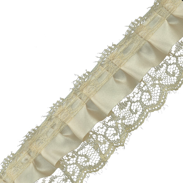 Tira Raso y Encaje 4 CM beige