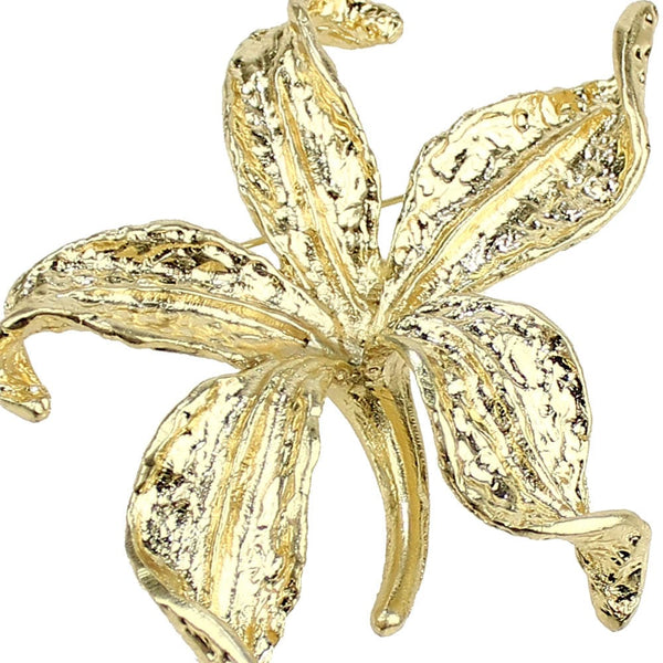 broche lilium oro