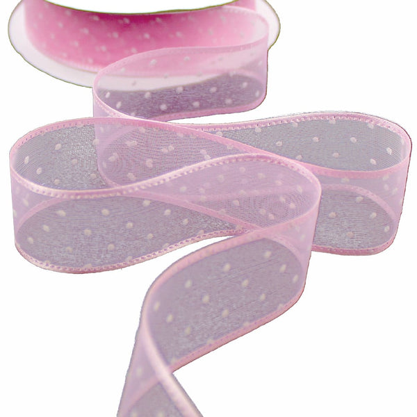 cinta nylon topos rosa palo