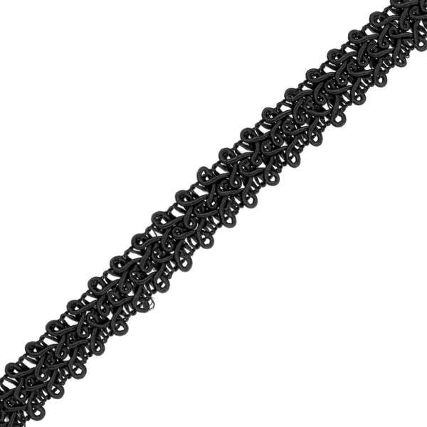 cinta pasamanería enrejado 2 cm negro