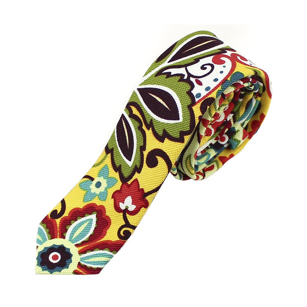corbata antuan slim paisley amarillo