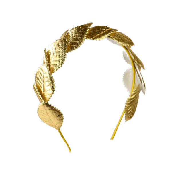 diadema hoja metalizada oro