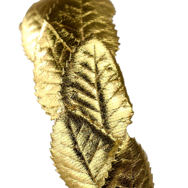 diadema hoja metalizada oro detalle
