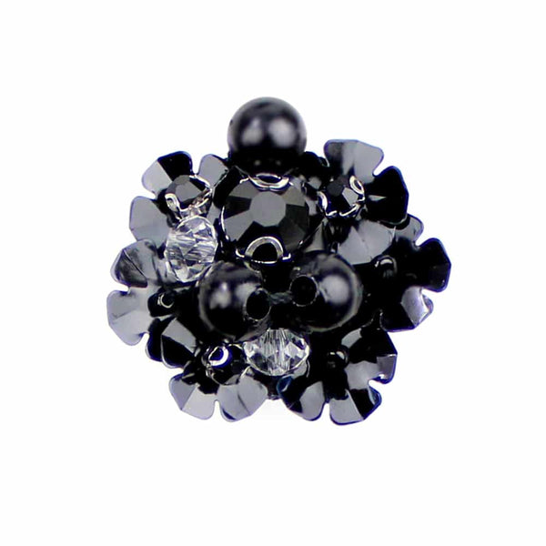 flor alisse 3 cm negro