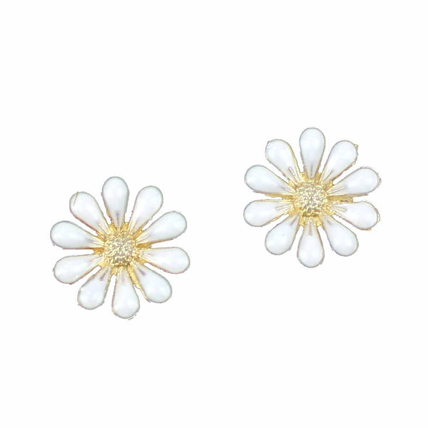 flor esmaltada blanco