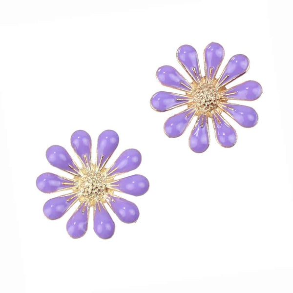 flor esmaltada lila