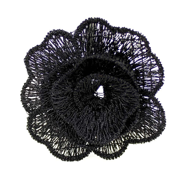flor guipur 50 mm negro