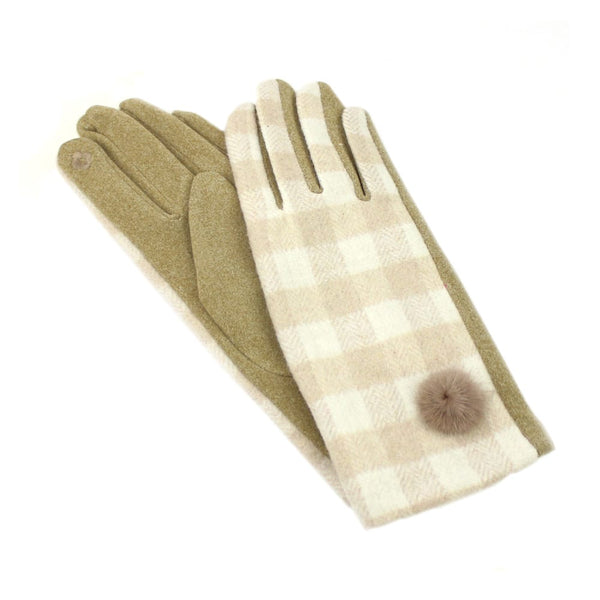 guantes cortos camel