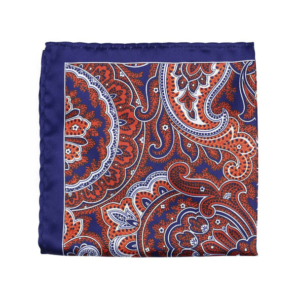 panuelo seda paisley azul marino
