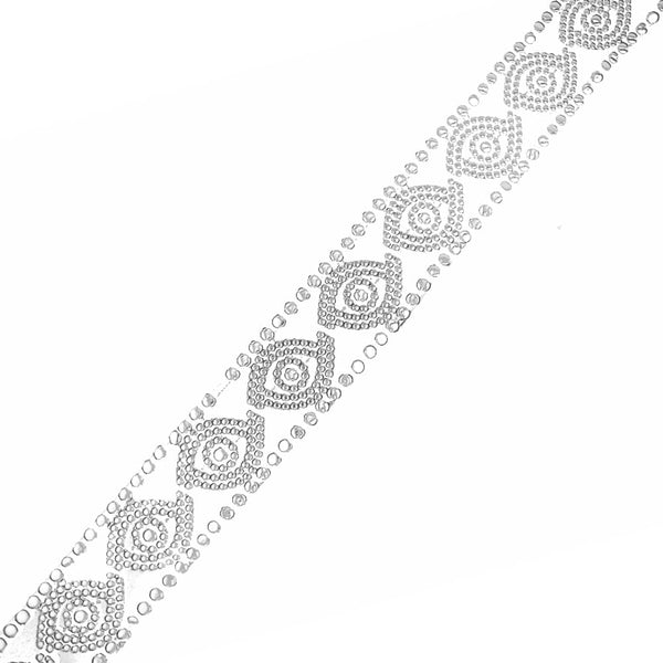 tira de ondas con tachuela metálica 3 cm plata vieja
