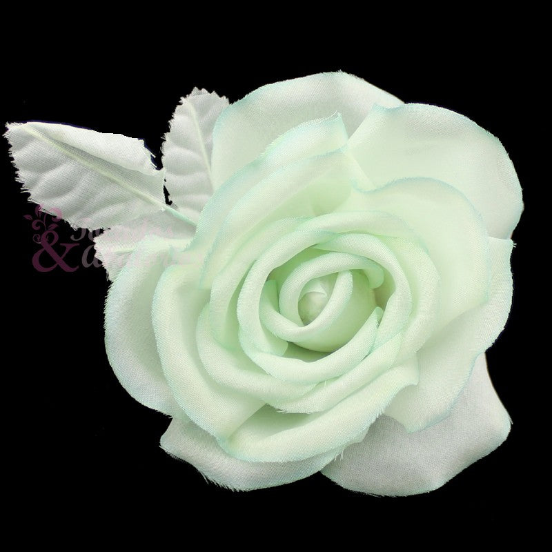 Rosa de seda 9 cm.