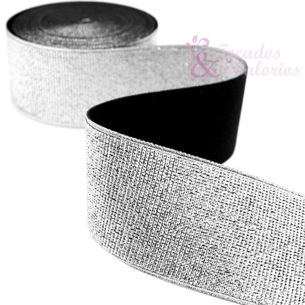 elástico metalizado 6 cm