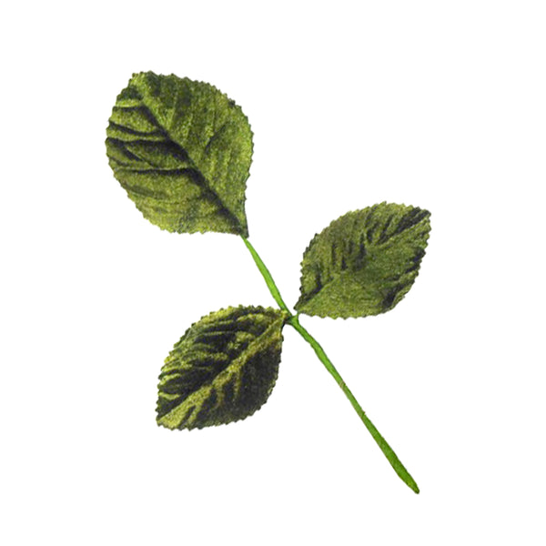 3 Hojas terciopelo 14X9 CM verde