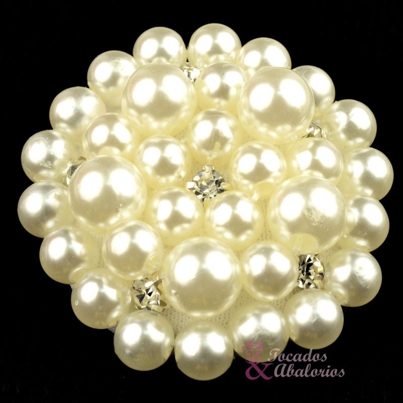 BOTON PERLAS Y STRASS