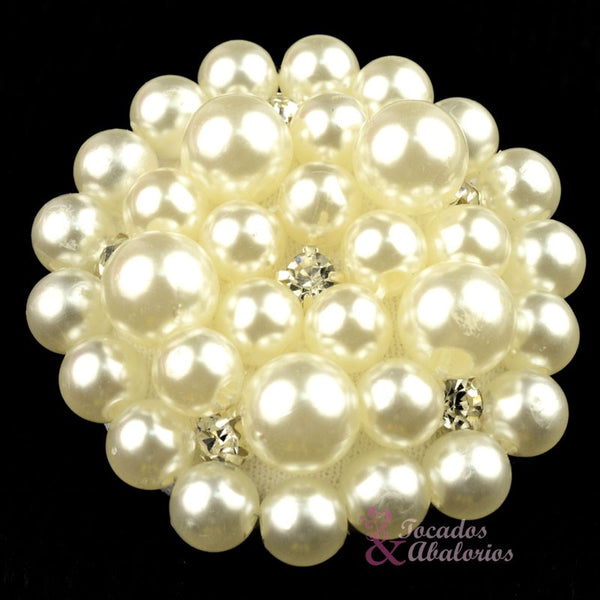 BOTON PERLAS Y STRASS