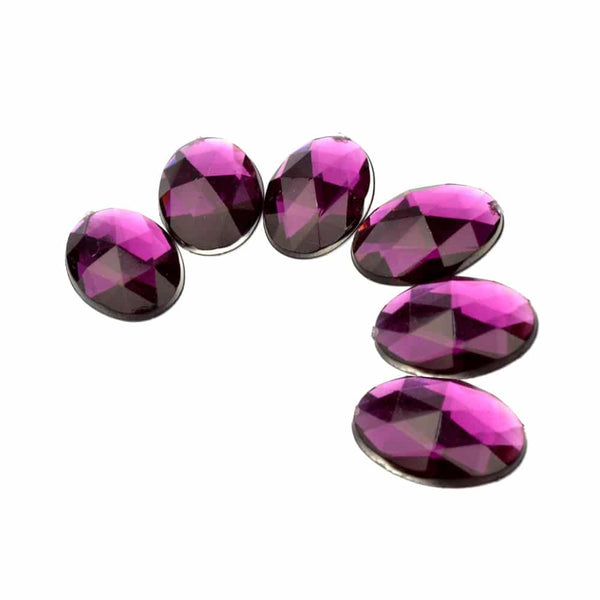 APLICACIÓN OVAL ACRÍLICA 15×10 mm morado