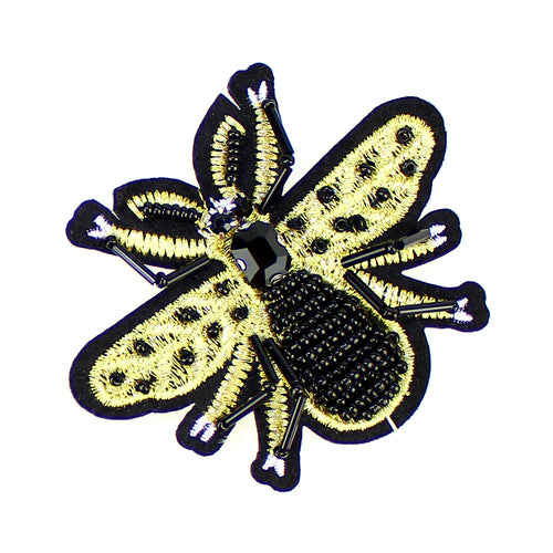 Abeja 7 cm termoadhesiva negro