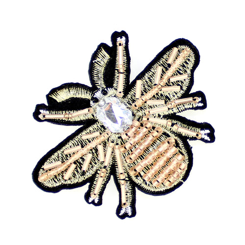Abeja 7 cm termoadhesiva rosa nude