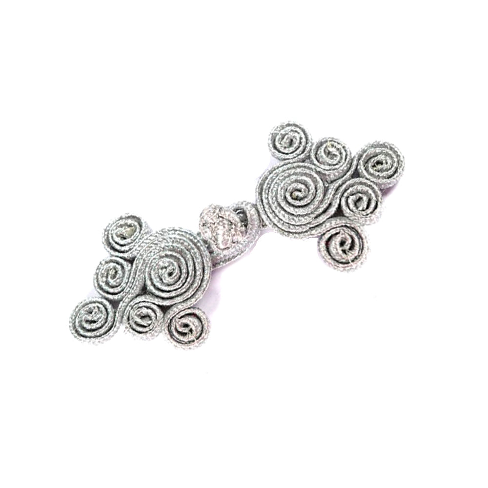 Alamar metalizado 10×4 cm gris plata