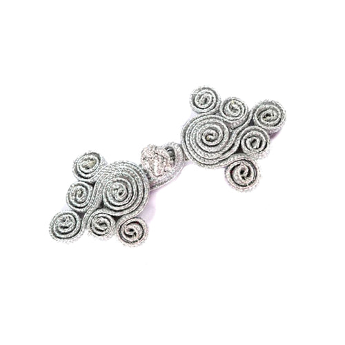 Alamar metalizado 10×4 cm gris plata