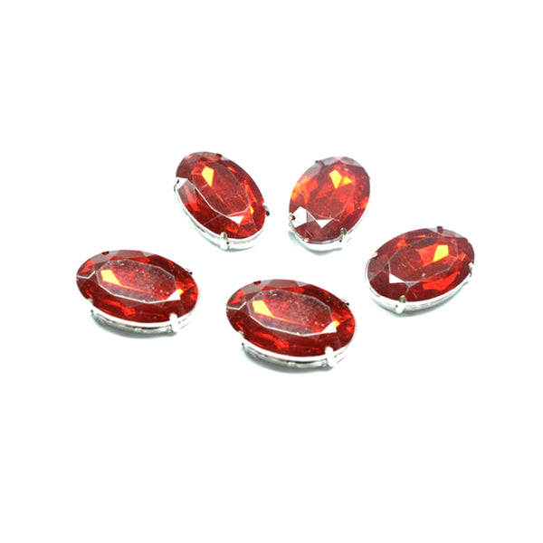 Aplicación oval 18x25mm rojo