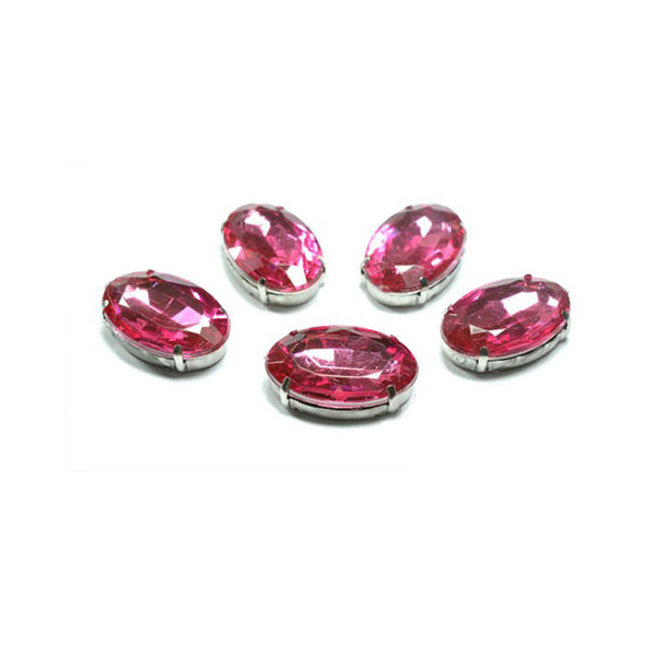 Aplicación oval 20×30 mm fucsia