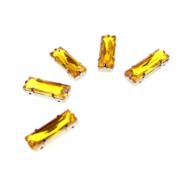 Aplicación rectangular 10×30 mm ámbar