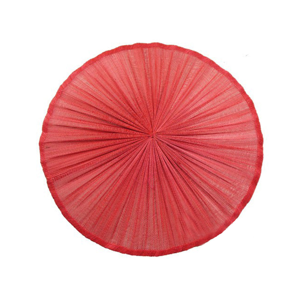 Base Sinamay seda plisada 32 CM rojo