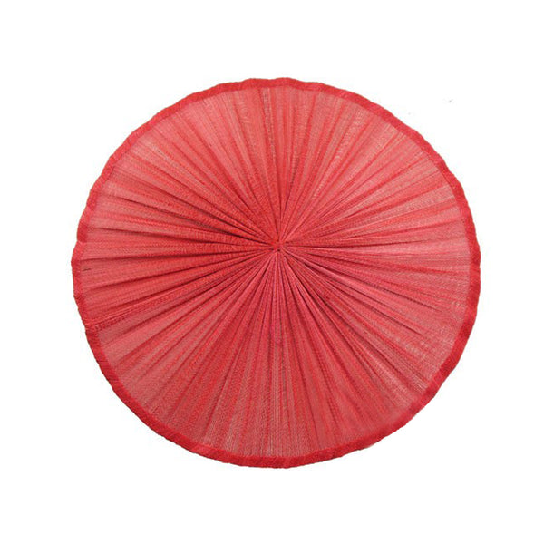 Base Sinamay seda plisada 32 CM rojo