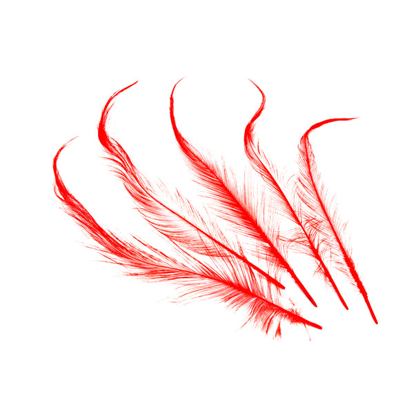 Bolsa Pluma Gallo quemada rojo