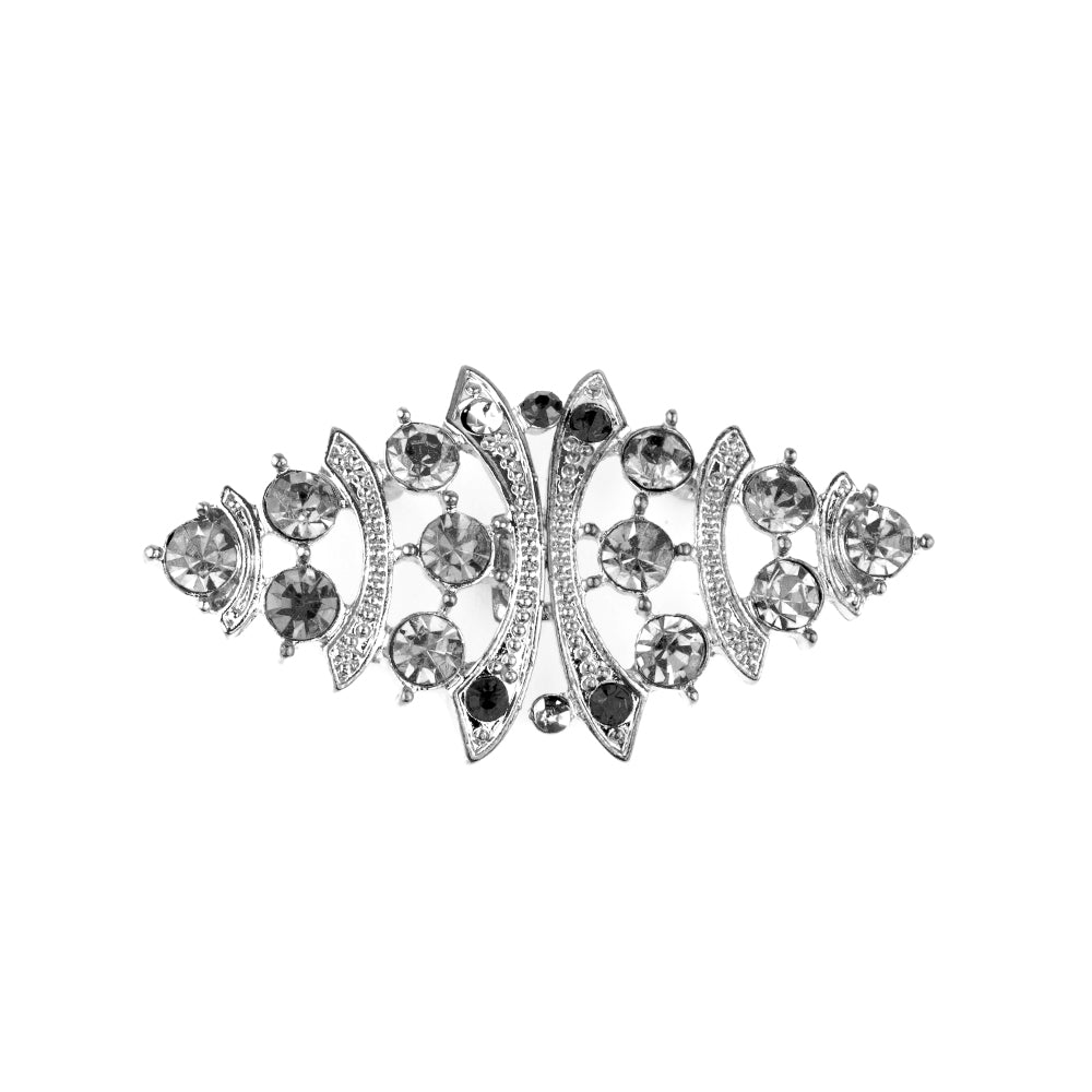 Broche metal piedra plata