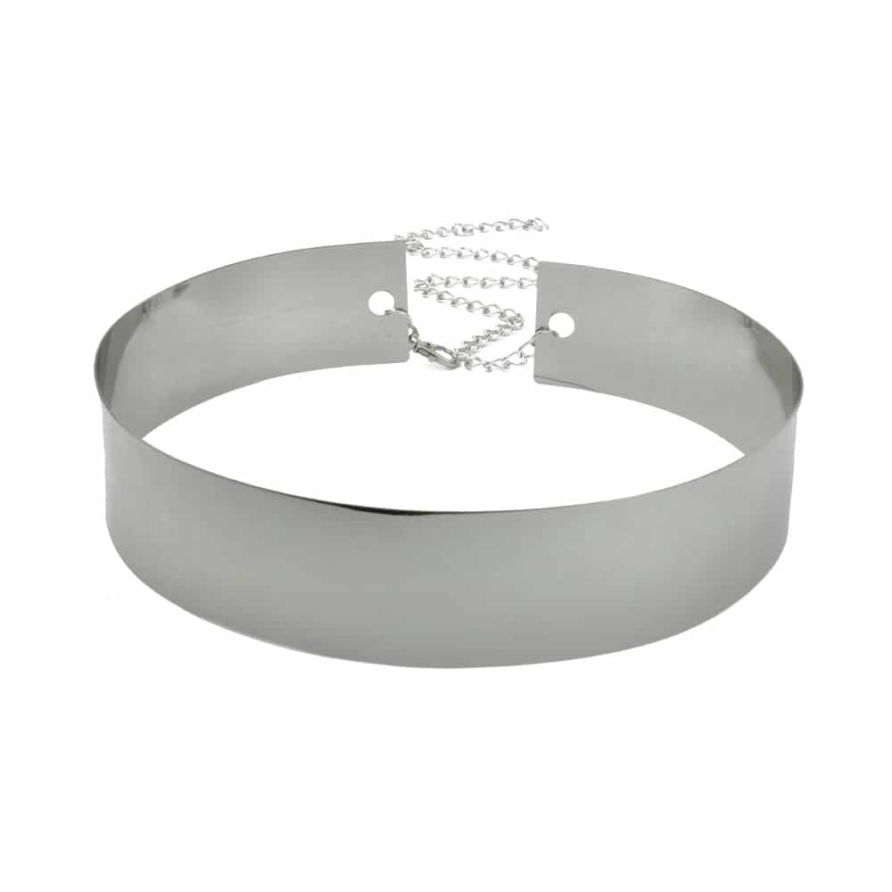 CINTURÓN METÁLICO 5 CM plata