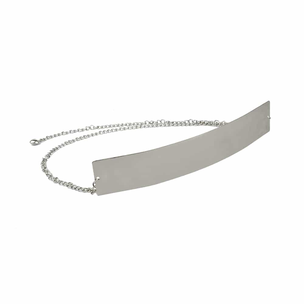 CINTURÓN METÁLICO RECTANGULAR plata