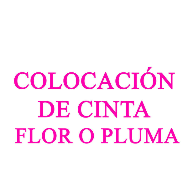 Colocación de CINTA, FLOR o PLUMA