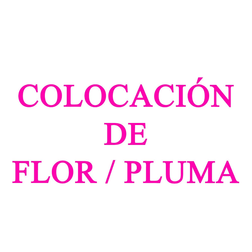 Colocación de flor o pluma