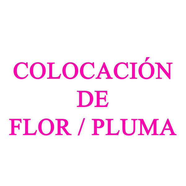 Colocación de flor o pluma