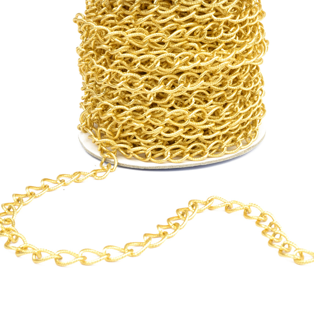 Cadena aluminio aros oro