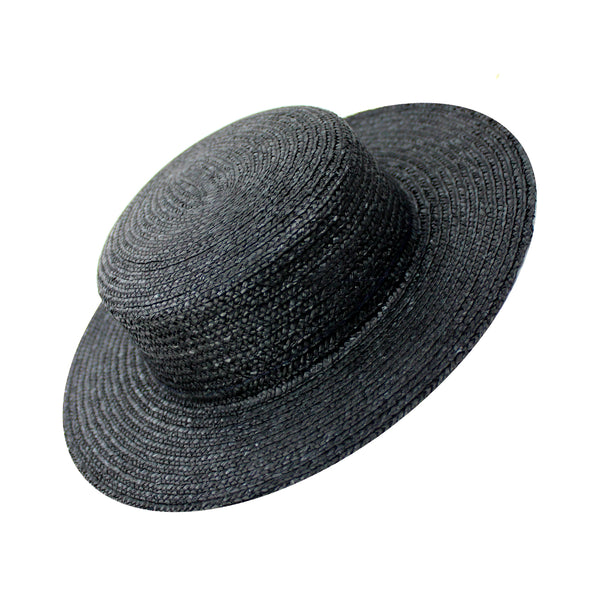 Canotier copa baja 1ª calidad negro