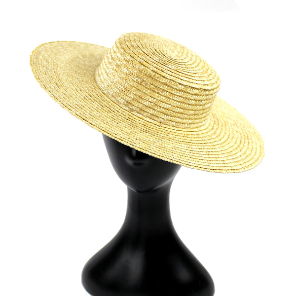 Canotier copa baja ala ancha paja 1 C2 AA calidad natural II