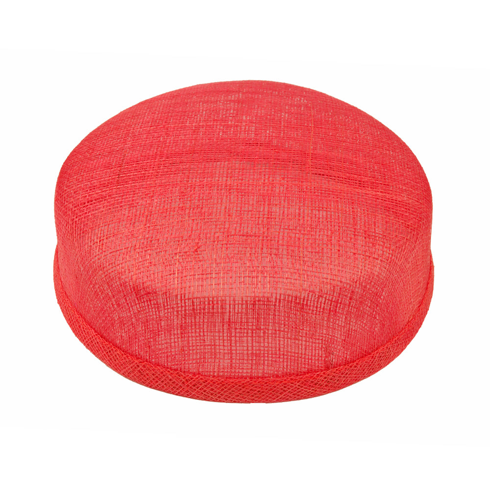 Casquete sinamay 18x16x5 cm rojo