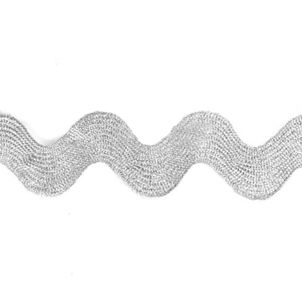 Cinta ondulina lamé 2 5 cm plata