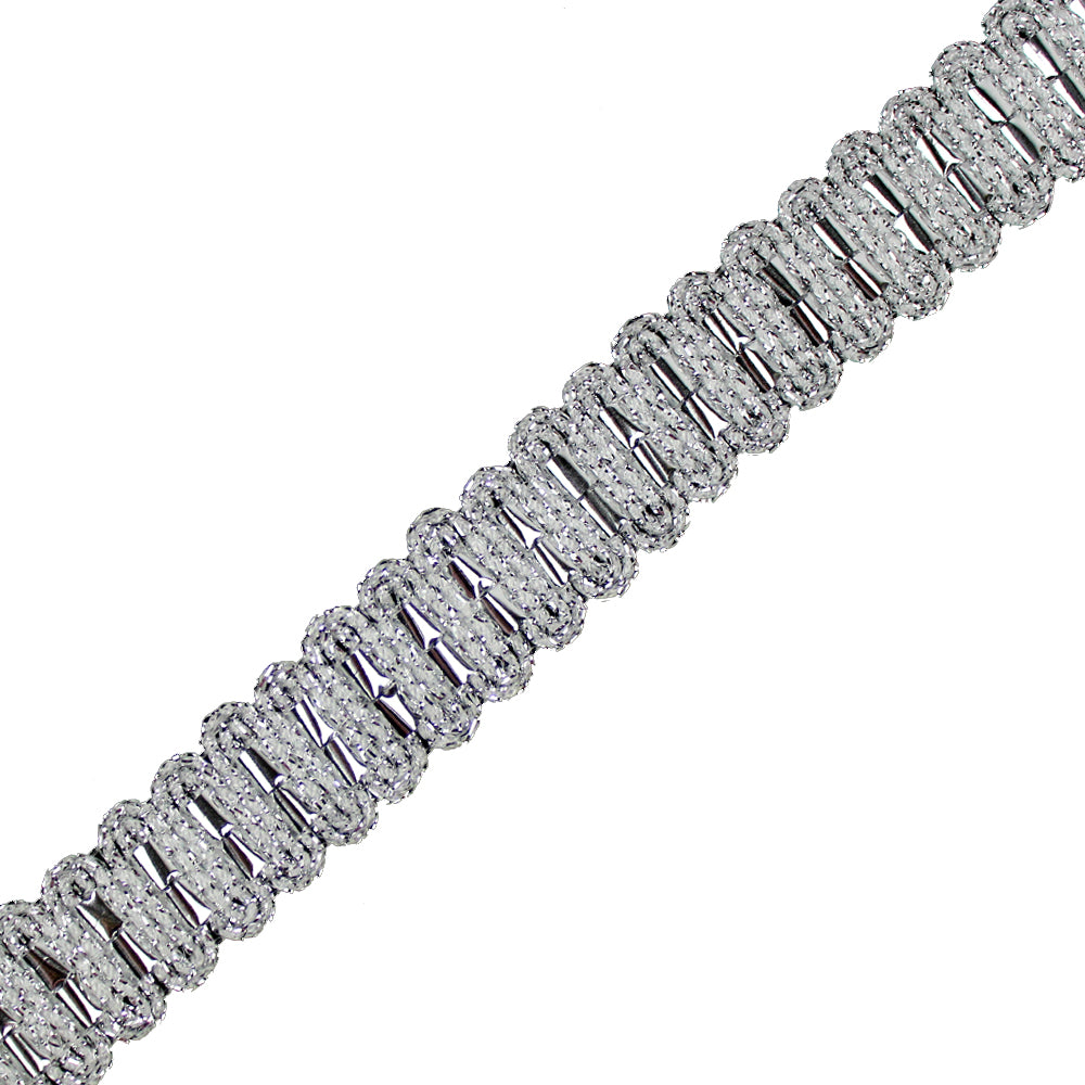 Cinta pasamanería metalizada 25 mm plata